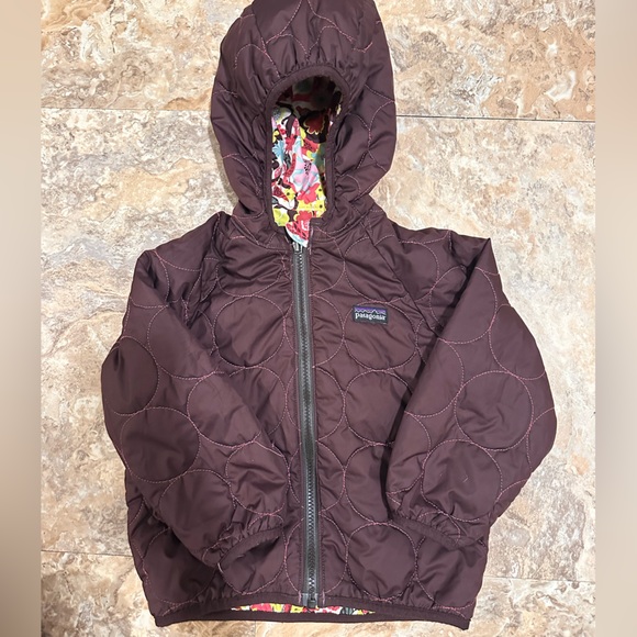 Patagonia Maroon Reversible Quilted Jacket 2-3T